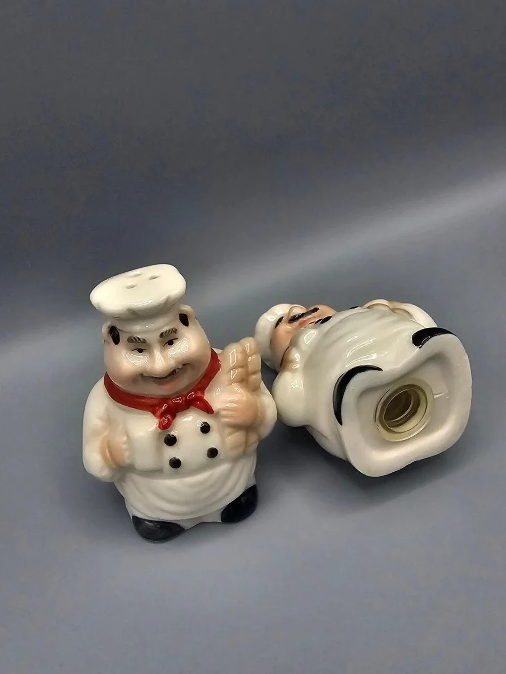 Vintage Ceramic Chef Salt and Pepper Shakers Set